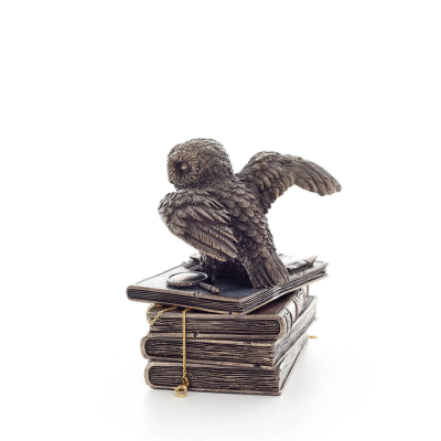 Owl 12cm Jewelry Box, Jewelry Box, Box-like Case for Storage, Veronese Bronze Electroplating Full Body Statue Veronese 2 - grifo