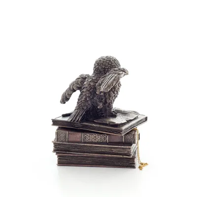 Owl 12cm Jewelry Box, Jewelry Box, Box-like Case for Storage, Veronese Bronze Electroplating Full Body Statue Veronese 3 - grifo