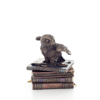 Owl 12cm Jewelry Box, Jewelry Box, Box-like Case for Storage, Veronese Bronze Electroplating Full Body Statue Veronese 5 - grifo