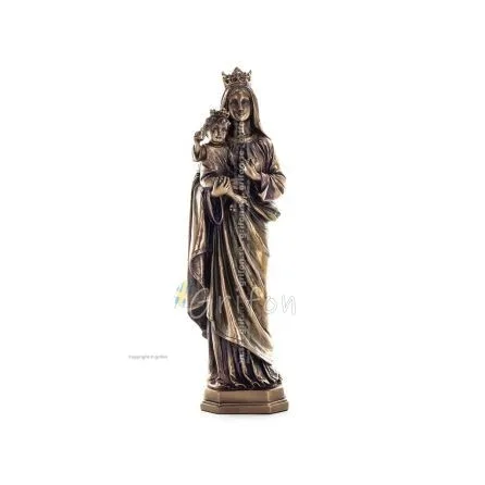 Virgin Mary the Virgin Mary or Theotokos with Jesus Christ 26.5cm Full Length Veronese Bronze Electrolysis Statue Veronese 1 - g