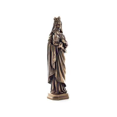 Jungfru Maria Jungfru Maria eller Theotokos med Jesus Kristus 26,5 cm Hellängd Veronese brons elektrolysstaty Veronese 6 - grifo