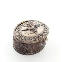 Jewelry box, jewelry box, The Deposition of Christ from the cross 13x12.5cm with Veronese bronze electrolysis, Christian Verones
