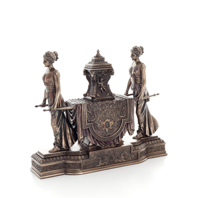 Klocka kvinnor som bÃ¤r en urna 30x36cm Veronese brons elektrolys, dekorativa Veronese 3 - grifon.se 