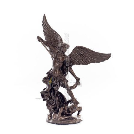 Ärkeängel Michael: Like God, One of the First Lords 11 cm Veronese Bronze Elektrolytisk Helkroppsstaty, Christian Veronese 1 - g
