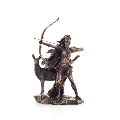 Artemis: The goddess of the hunt, the moon, protector of small children and animals 31cm Veronese Bronze Electrolysis Statue Ver