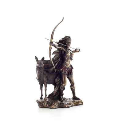 Artemis: The goddess of the hunt, the moon, protector of small children and animals 31cm Veronese Bronze Electrolysis Statue Ver
