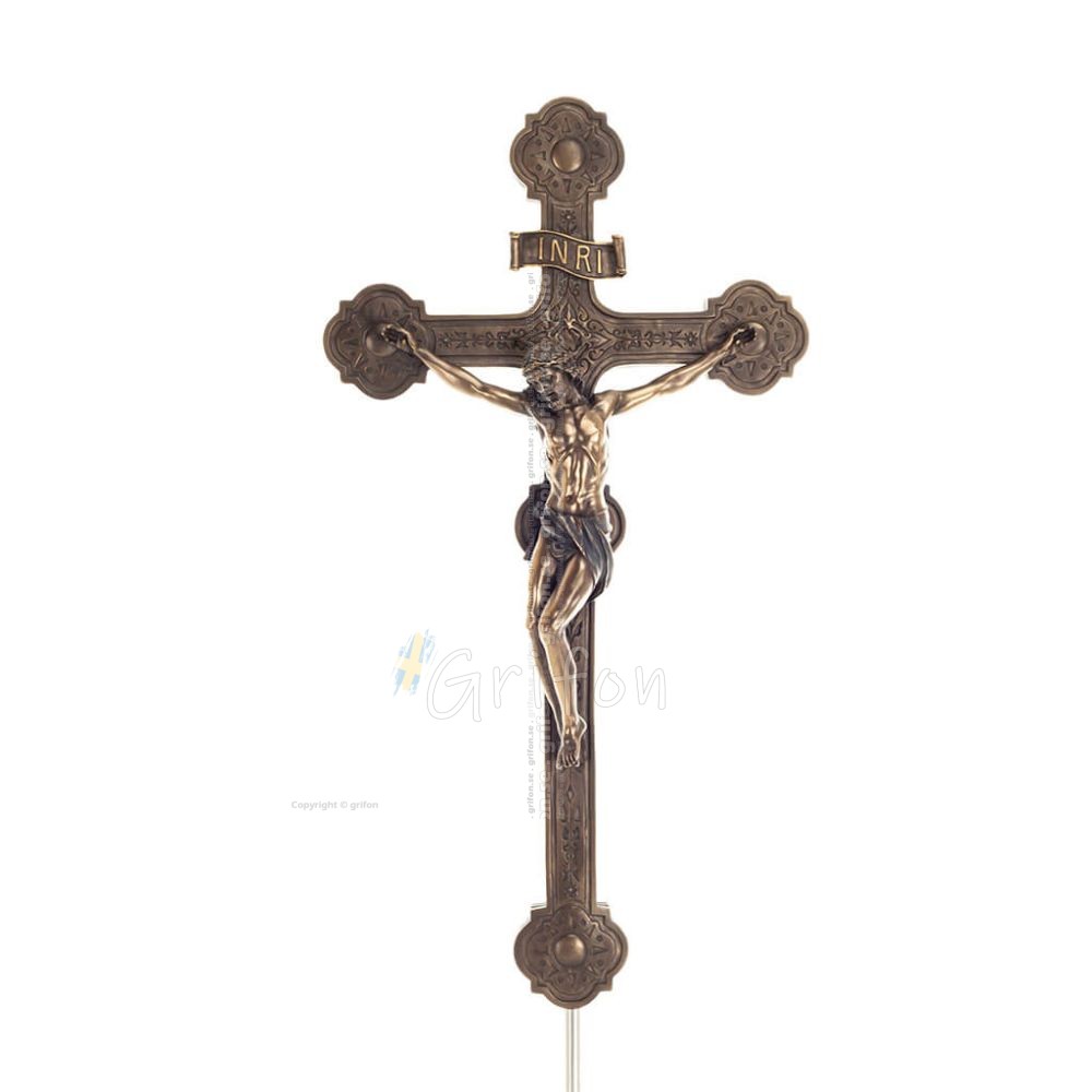 Crucifixion of Jesus Christ 50.5x27cm Veronese Bronze Electrolysis Full Body Statue Veronese 1 - grifon.se 