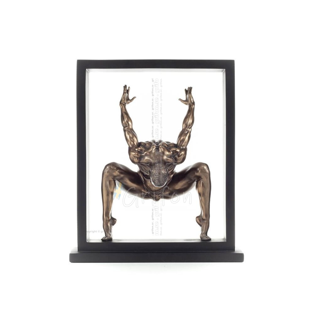 Man som tränar inom en ram 27cm Helfigur statyett med brons elektrolys av Veronese, Modernt Dekorativt Veronese 1 - grifon.se 