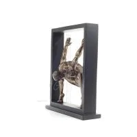 Man exercising within a frame 27cm Full-body statuette with Bronze Electrolysis by Veronese, Modern Decorative Veronese 2 - grif