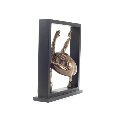 Man som tränar inom en ram 27cm Helfigur statyett med brons elektrolys av Veronese, Modernt Dekorativt Veronese 3 - grifon.se 