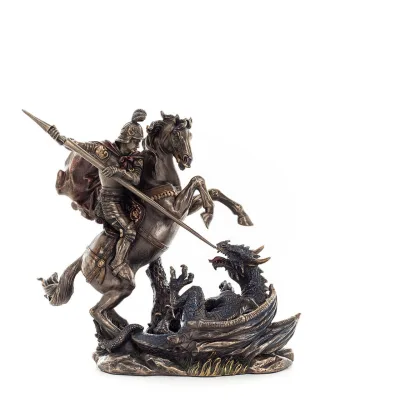 Saint George: protector of the Army, soldier 21.5cm Full-body statue with Bronze Electrolysis Veronese, Christian Veronese 1 - g