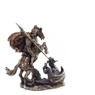 Saint George: protector of the Army, soldier 21.5cm Full-body statue with Bronze Electrolysis Veronese, Christian Veronese 6 - g