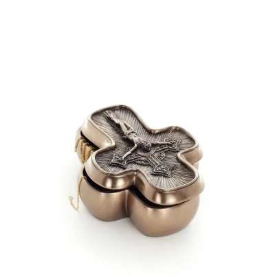 Cross 13.5cm Jewelry Box, Jewelry Box, Box-like Case for Storage, Veronese Bronze Electroplating Full Body Statue Veronese 3 - g