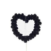 Heart shape mirror with roses black 39x37cm Veronese Bronze Electrolysis Full Body Statue Veronese 1 - grifon.se 