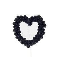 Heart shape mirror with roses black 39x37cm Veronese Bronze Electrolysis Full Body Statue Veronese 2 - grifon.se 