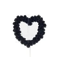 Heart shape mirror with roses black 39x37cm Veronese Bronze Electrolysis Full Body Statue Veronese 2 - grifon.se 