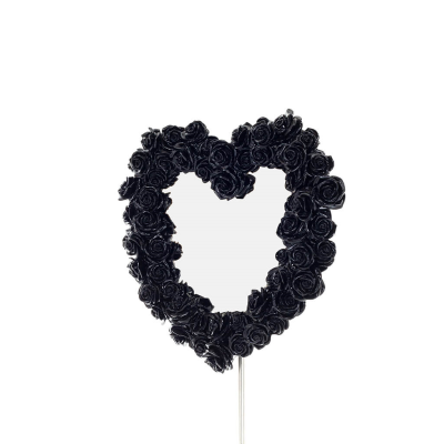 HjÃ¤rtformad spegel med rosor svart 39x37cm Veronese Brons Electrolysis Helkroppsstaty Veronese 3 - grifon.se 