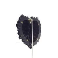 Heart shape mirror with roses black 39x37cm Veronese Bronze Electrolysis Full Body Statue Veronese 5 - grifon.se 