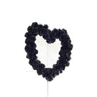 Heart shape mirror with roses black 39x37cm Veronese Bronze Electrolysis Full Body Statue Veronese 7 - grifon.se 