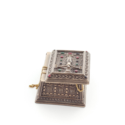 Crucifixion of Jesus Christ 10.5x6cm Jewelery box, Jewelery box, case like a box for storage, with Veronese Bronze Electrolysis 