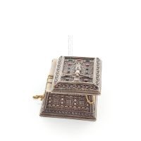 Crucifixion of Jesus Christ 10,5x6cm Smyckeskrin, Smyckeskrin, fodral som en låda för förvaring, med Veronese Bronze Elektrolys 