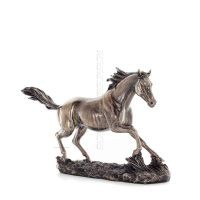 HÃ¤st eller Equine, en frihÃ¤st som springer 22 cm. Helkroppsstatyett med brons elektroplÃ¤tering Veronese Veronese 4 - grifon.se 