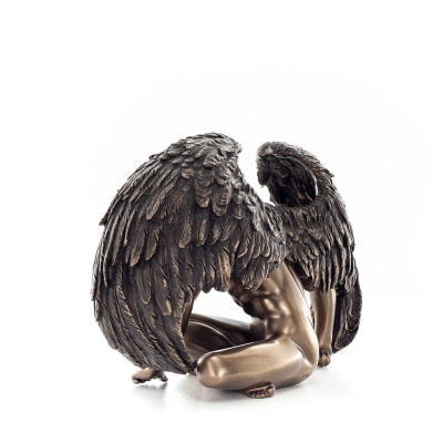 Sorgfull Ã¤ngel 20x14 cm Veronese brons galvaniserad helkroppsstaty, modern dekorativ Veronese 3 - grifon.se 