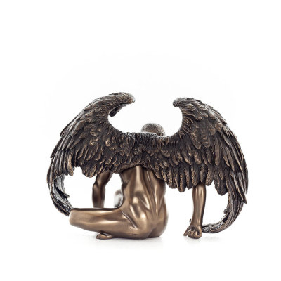 Sorrowful Angel 20x14cm Veronese Bronze Electroplating Full Body Statue, Modern Decorative Veronese 4 - grifon.se 
