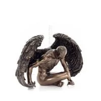Sorrowful Angel 20x14cm Veronese Bronze Electroplating Full Body Statue, Modern Decorative Veronese 6 - grifon.se 