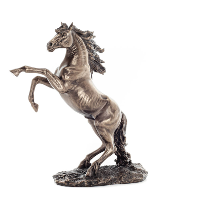 Horse or Equine, a horse that prances 28.9 cm. Full-body statuette with bronze electroplating Veronese Veronese 5 - grifon.se 