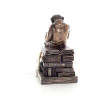 Chimpanzee Scholar Jewelry Box, Jewelry Box, Box-like Case for Storage 17.5cm Veronese Bronze Electrolysis Full Body Statue Vero