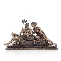 Zeus eller Zeus och Hera 19x31cm helkroppsstaty med elektrolytisk brons Veronese, antikens Grekland Veronese 1 - grifon.se 