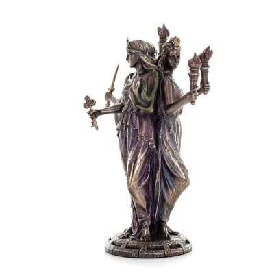 Hekate: The view of magic, medicinal, poisonous.. 21cm Veronese Bronze Electrolysis Full Body Statue, Ancient Greece Veronese 2 