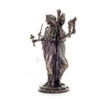 Hekate: The view of magic, medicinal, poisonous.. 21cm Veronese Bronze Electrolysis Full Body Statue, Ancient Greece Veronese 2 