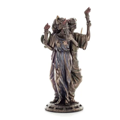 Hekate: The view of magic, medicinal, poisonous.. 21cm Veronese Bronze Electrolysis Full Body Statue, Ancient Greece Veronese 3 