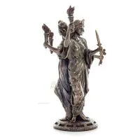 Hekate: The view of magic, medicinal, poisonous.. 21cm Veronese Bronze Electrolysis Full Body Statue, Ancient Greece Veronese 4 
