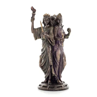 Hekate: The view of magic, medicinal, poisonous.. 21cm Veronese Bronze Electrolysis Full Body Statue, Ancient Greece Veronese 5 