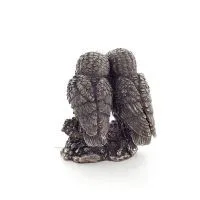 Pair of owls on a branch 13cm Veronese Electrolytic Bronze Full Body Statue Veronese 3 - grifon.se 