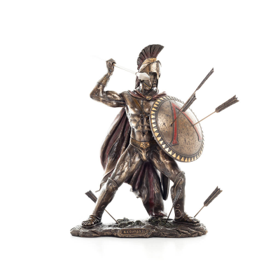 Leonidas: The King of Sparta with Arrows Color 50cm Full LÃ¤ngd Veronese Brons Electrolysis Statue, Antika Grekland Veronese 1 - 