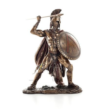 Leonidas: King of Sparta with Arrow 50cm Full Length Veronese Bronze Electrolytic Statue, Ancient Greece Veronese 1 - grifon.se