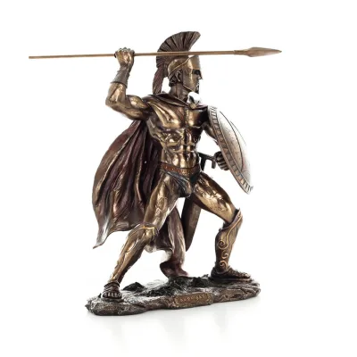 Leonidas: kung av Sparta med pil 50 cm full längd Veronese brons elektrolytisk staty, antikens Grekland Veronese 6 - grifon.se 
