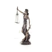 Themis: Titan, av den moraliska ordningen samt Etikett 30 cm helkroppselektrolytisk brons Veronese staty, antikens Grekland Vero