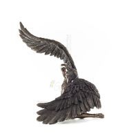 Seated nude angel with open wings 27.5cm Full-body statue Figurine with Bronze Electrolysis Veronese Veronese 2 - grifon.se 