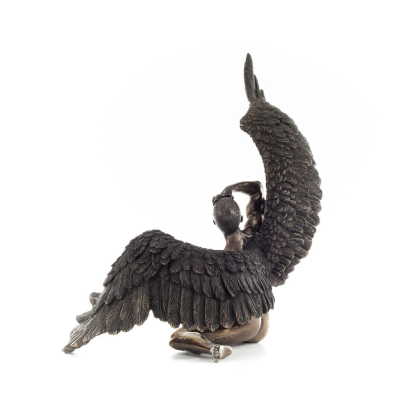 Seated nude angel with open wings 27.5cm Full-body statue Figurine with Bronze Electrolysis Veronese Veronese 3 - grifon.se 