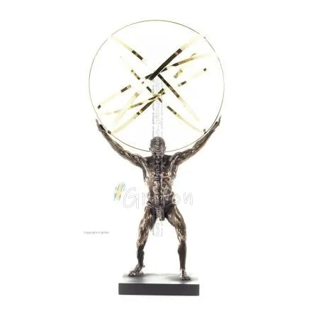 Atlas or Atlas, Titan: The Leader of the Titanids 50.5cm Veronese Bronze Electroplating Full Body Statue, Ancient Greece Verones
