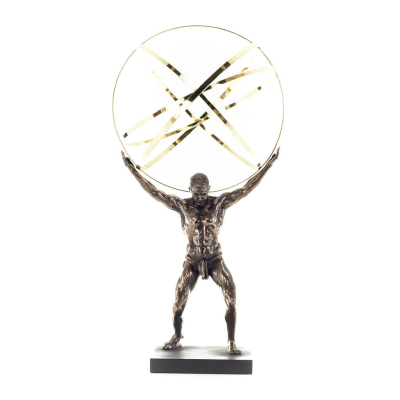 Atlas or Atlas, Titan: The Leader of the Titanids 50.5cm Veronese Bronze Electroplating Full Body Statue, Ancient Greece Verones