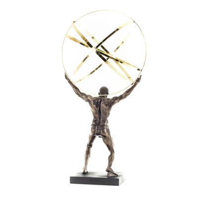 Atlas or Atlas, Titan: The Leader of the Titanids 50.5cm Veronese Bronze Electroplating Full Body Statue, Ancient Greece Verones