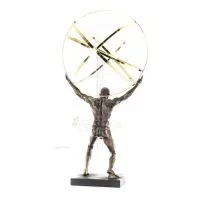 Atlas or Atlas, Titan: The Leader of the Titanids 50.5cm Veronese Bronze Electroplating Full Body Statue, Ancient Greece Verones
