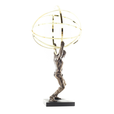 Atlas or Atlas, Titan: The Leader of the Titanids 50.5cm Veronese Bronze Electroplating Full Body Statue, Ancient Greece Verones