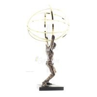 Atlas or Atlas, Titan: The Leader of the Titanids 50.5cm Veronese Bronze Electroplating Full Body Statue, Ancient Greece Verones